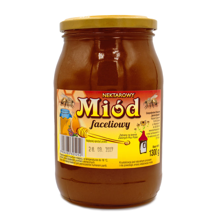 Polski miód faceliowy 1300g
